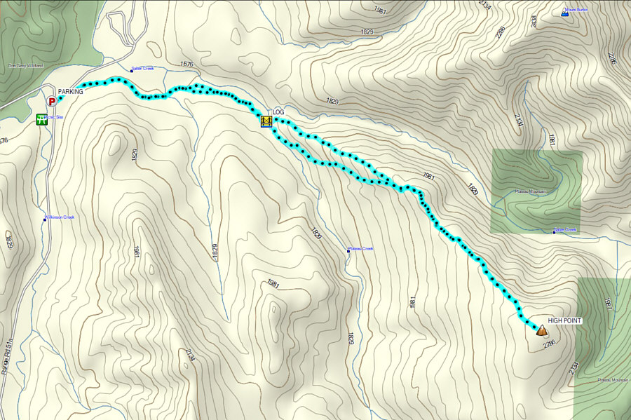 A much more arduous trip when rivers are high and significant snow is present.