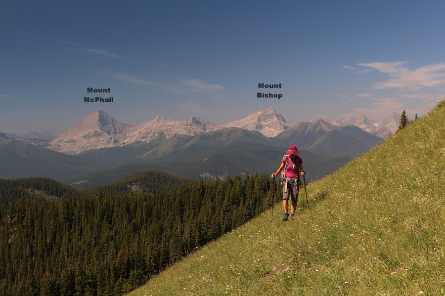 I was getting tired just looking at the forested ridges in the left foreground that we would have to climb back up on the way out...