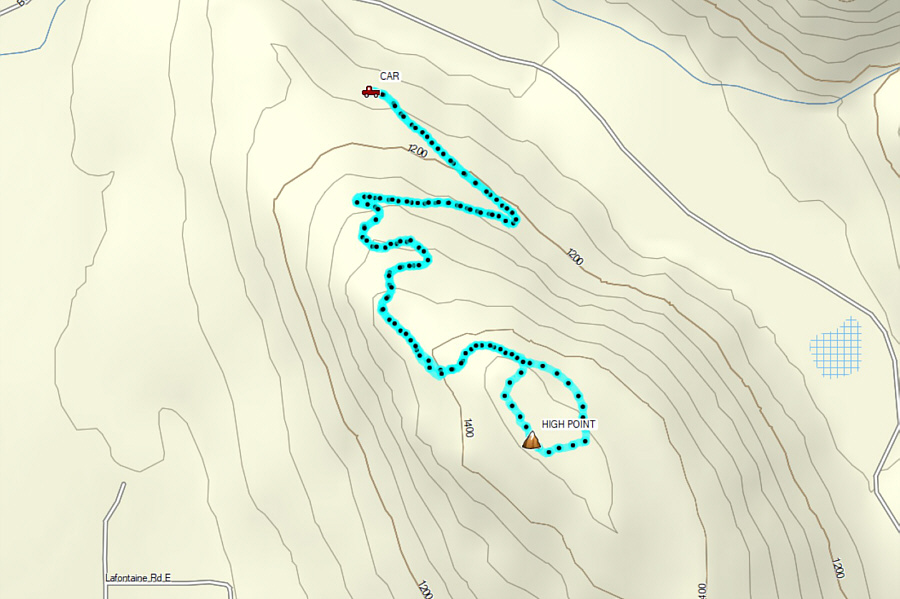 Has some merit for hikers but probably better suited for mountain bikers or OHV enthusiasts.