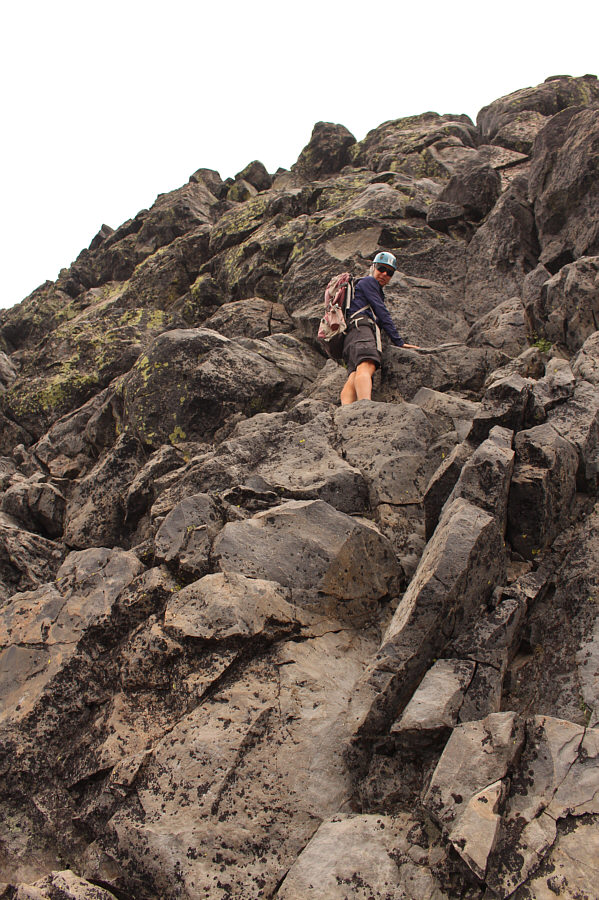 This is usually out of Zosia's comfort zone, and I was surprised that she was willing to continue up.