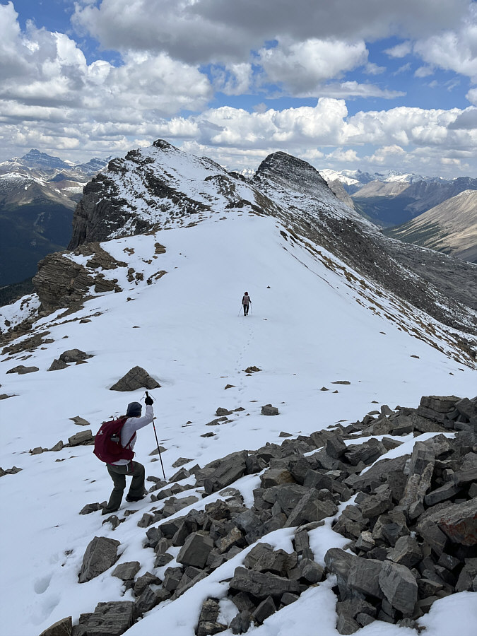 Generally easy but the fresh snow made the footing a bit tricky sometimes.
