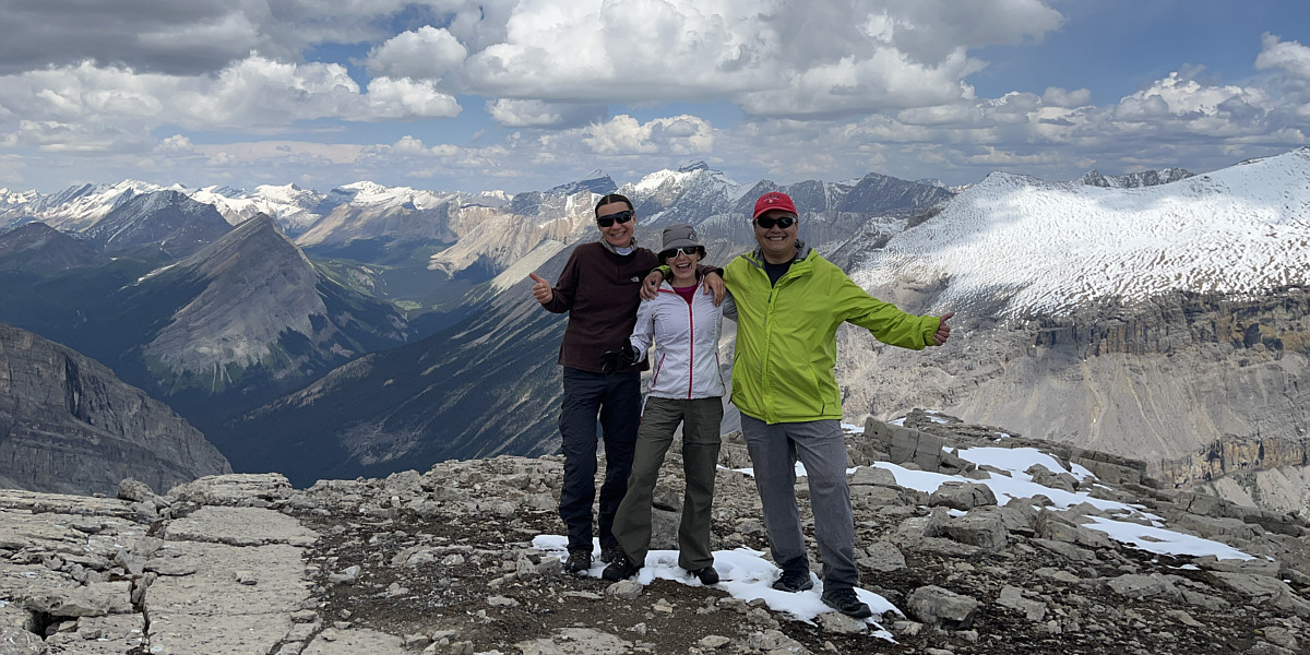 Amazing summit views despite the cloudy conditions.