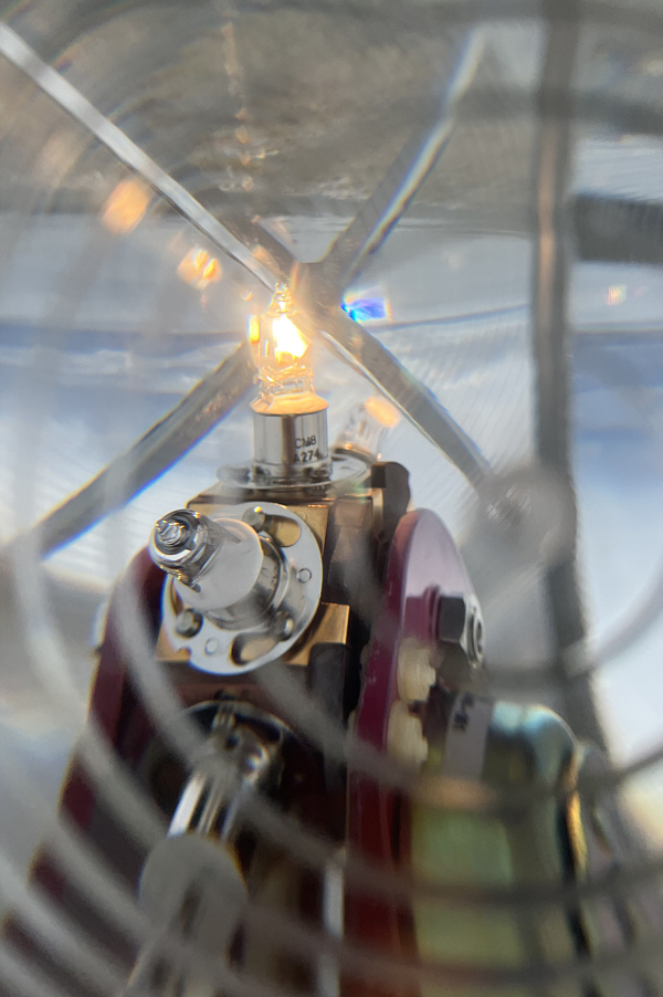 You can look directly at the light bulb with the naked eye.