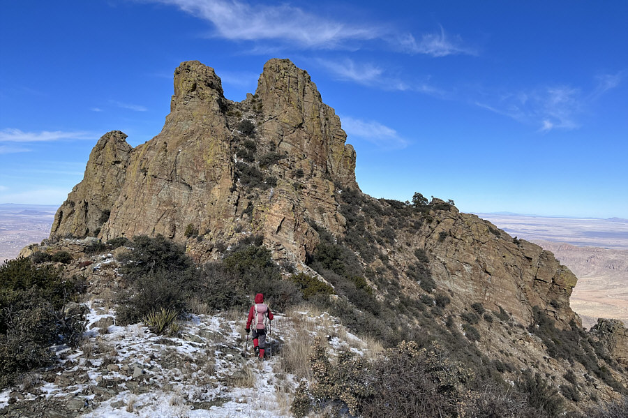 Bushes and pinnacles here are a real pain in the ass!