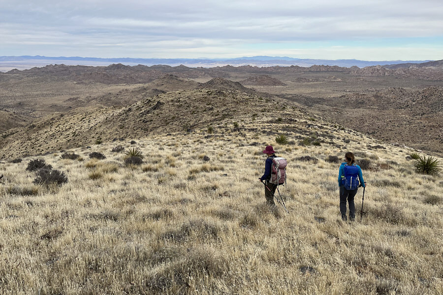 Daniel has already disappeared into the terrain somewhere up ahead.