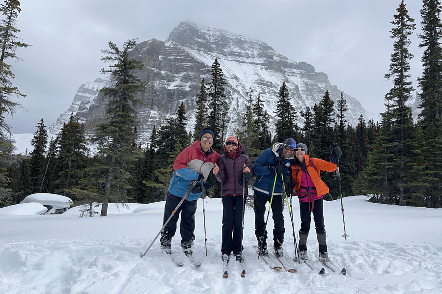 Watch out for some nasty holes in the snow here!