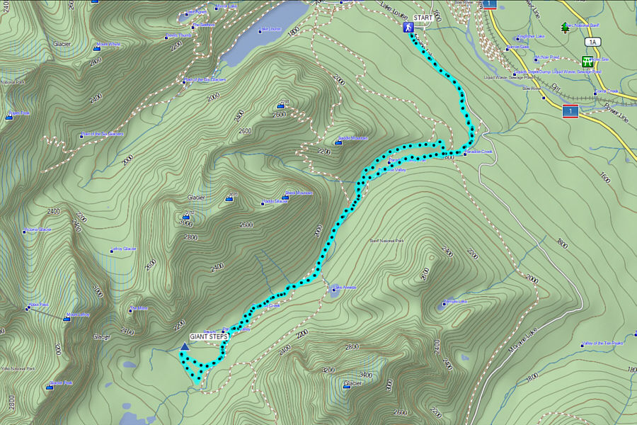 A rewarding ski tour, but the Giant Steps aren't really worth seeing in winter.