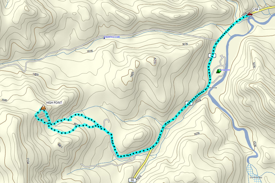 The long highway approach is the only downer in an otherwise fun ski ascent.