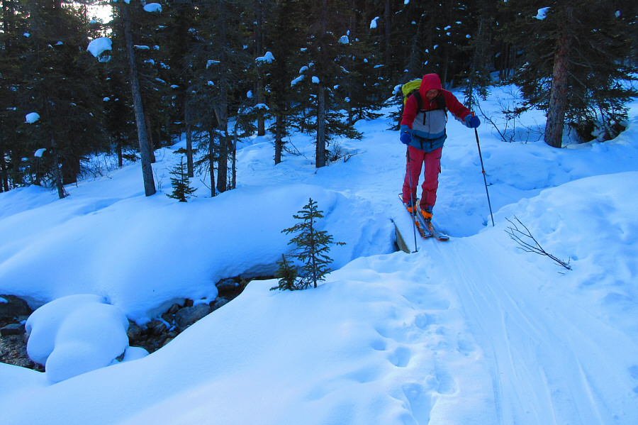 It was especially hard on the way back without skins.