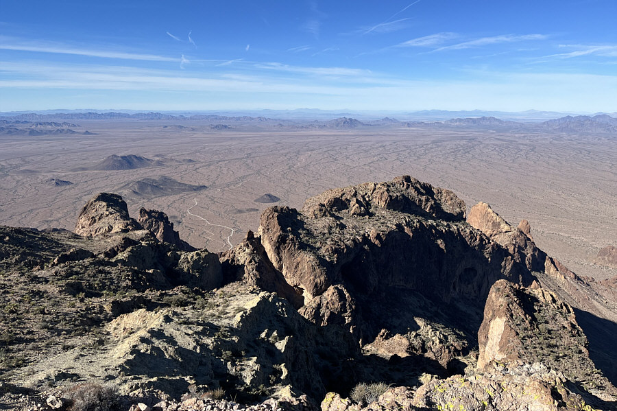 There are some notable peaks in the far distance...supposedly!