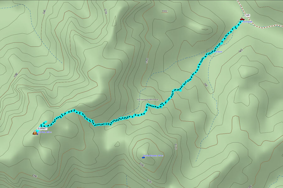 A fairly straightforward ascent...if you can make it to the trailhead!