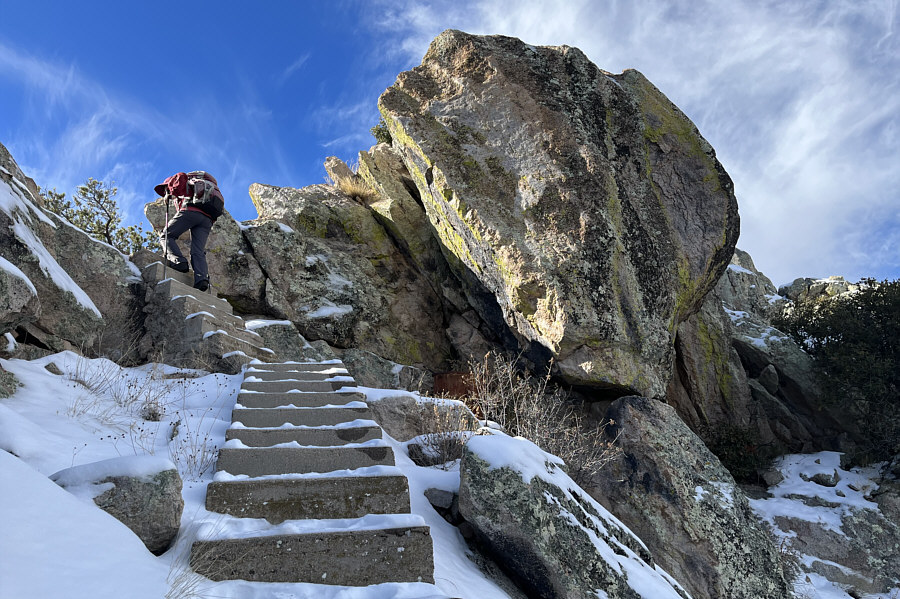 A bit slippery with the snow.