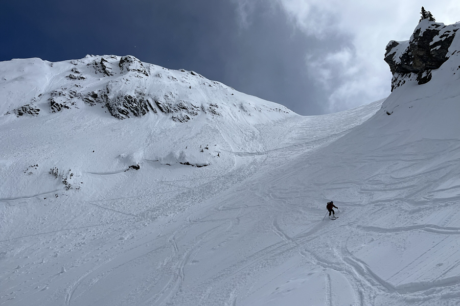 Yikes! It's a good thing we weren't here when that slope slid!