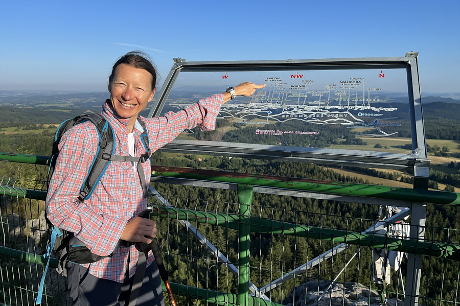 Zosia is actually pointing to where we will be going the next day!