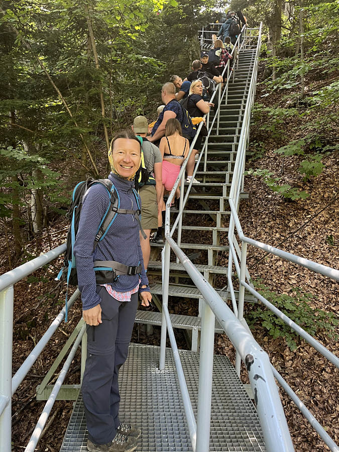 What happens if you need to go to the bathroom while you're waiting in line?