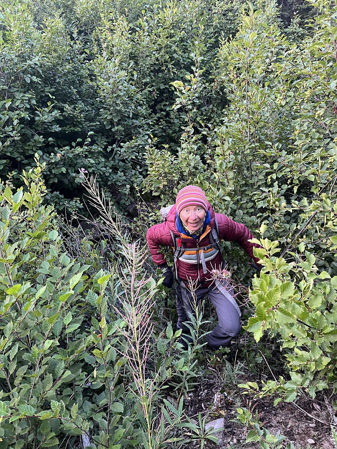 Ugh...the bushwhacking is already quite bad early on!