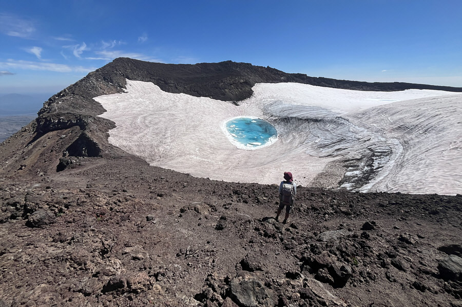 Very happy to get away from the crowds at the summit!