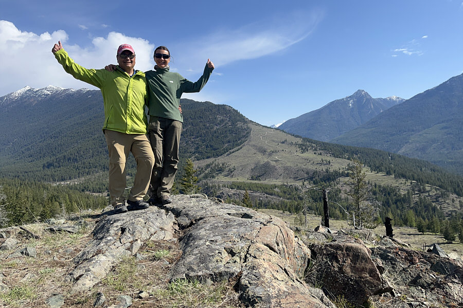 Some people even try to continue up Lakit Mountain behind us...no thanks!