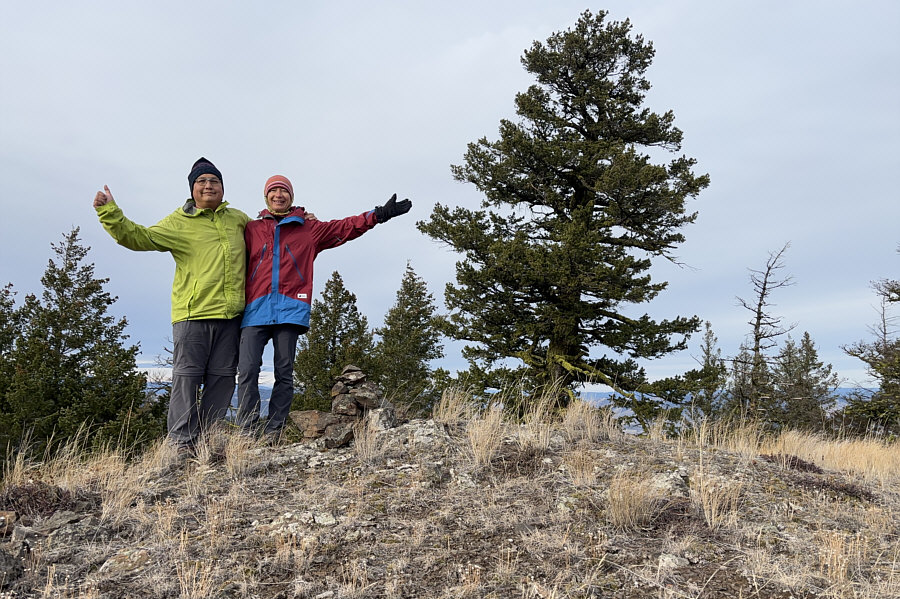 Strange that there are no established trails or beaten paths coming up here given that it's the highest of the three bumps.