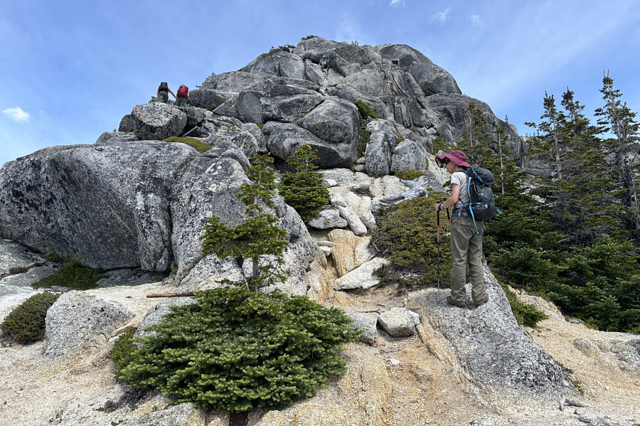 The old adage applies here--if you can't down-climb what you climb up, you shouldn't climb up at all!