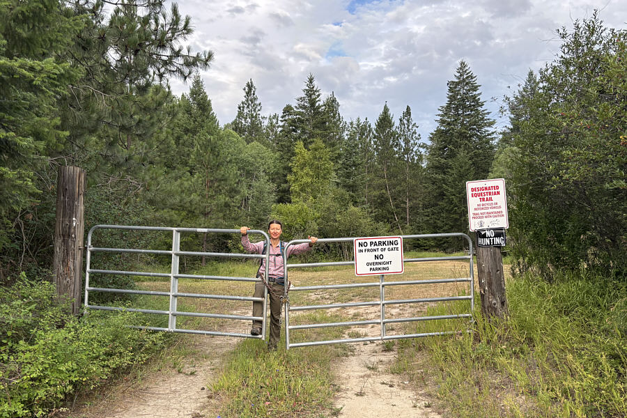 Parking is a challenge when the gate is closed.