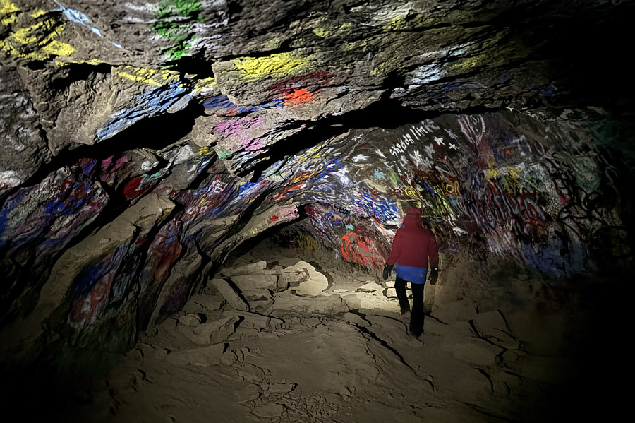 Does every cave visitor bring a can of spray paint with them?