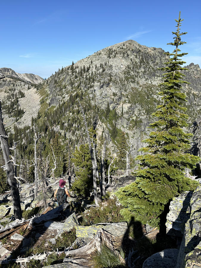 According to my GPS, it's about a 136-metre drop from the summit of Lightning Strike.