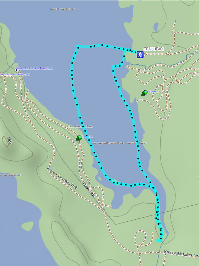 An easy ski tour that can definitely be extended further.