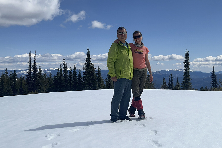 The mountain and snow gods smiled on us again today!