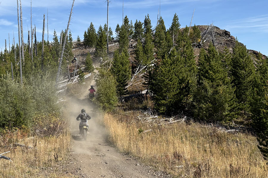Even the dirt bikers found this part of the GDT to be tough!