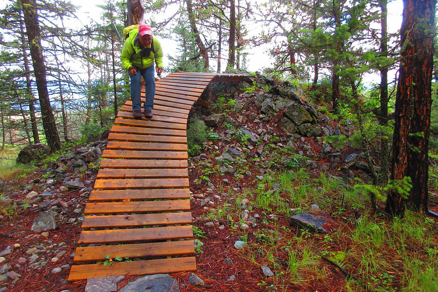 Very skiable given the slick wet boards!