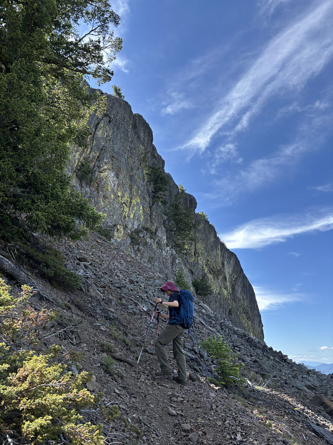 No scrambling required...except to get over fallen tree!
