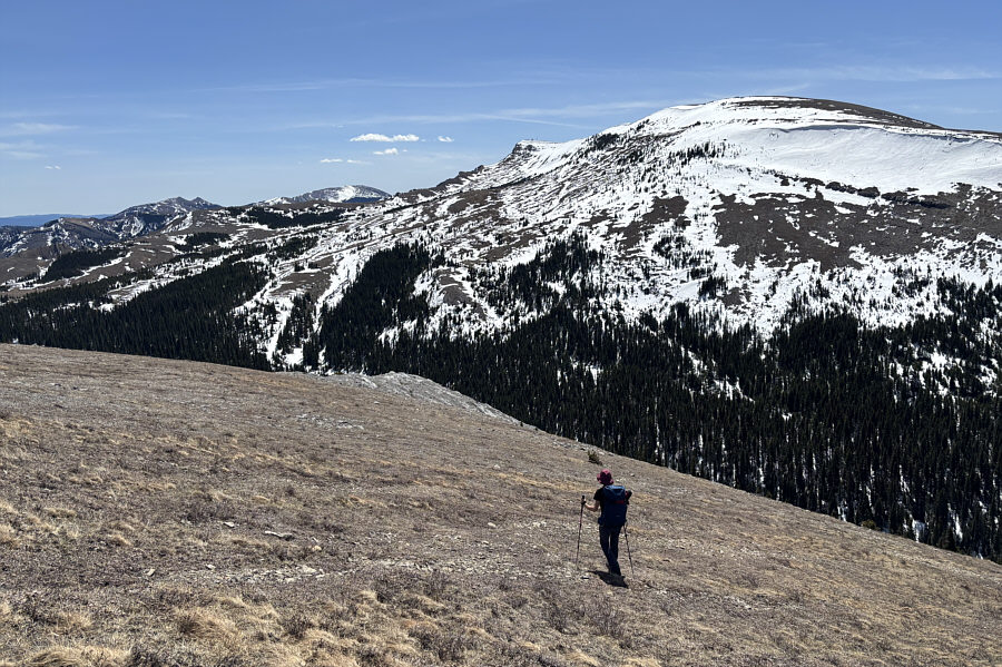 We're a long way from the knob below Hailstone Butte's summit block...