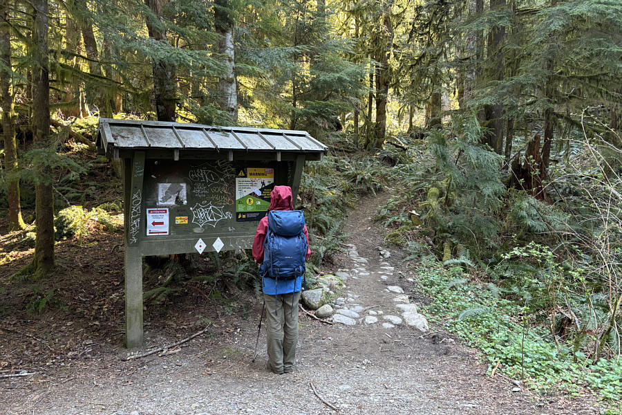 The sign warns about how tough an ascent this is, and it ain't lyin'!