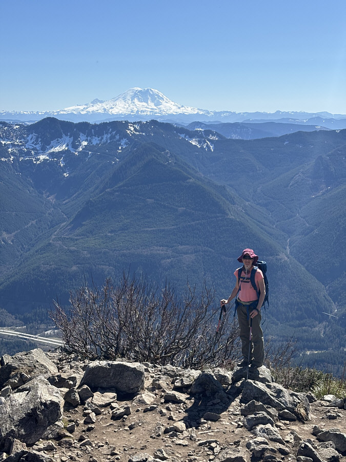 The crowds finally thinned out enough on the summit to get this shot of Zosia by herself.